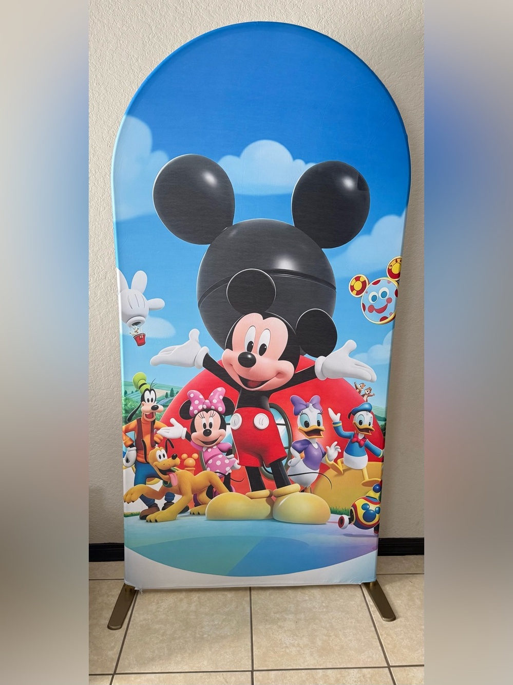 Mickey Clubhouse Arch Backdrop Cover